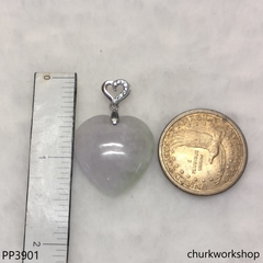 Light lavender jade heart