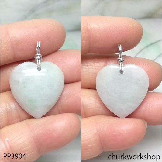 Light green small jade heart