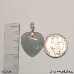 Light green jade heart pendant