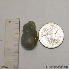 Grayish jade monkey pendant