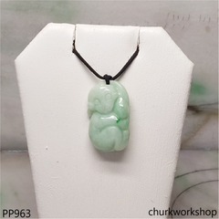 Jade monkey pendant