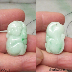 Jade monkey pendant