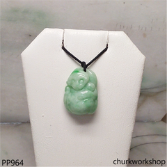 Jade monkey pendant