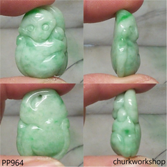Jade monkey pendant