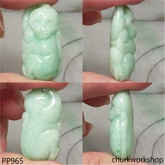 Jade monkey pendant