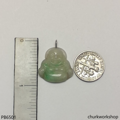 Small jade happy Buddha pendant