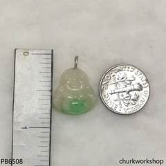 Small jade happy Buddha pendant