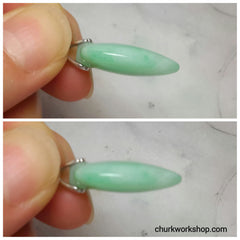 Apple green jade heart
