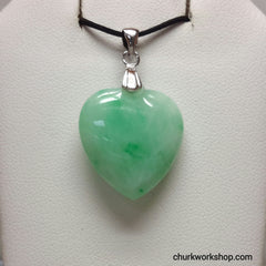 Apple green jade heart