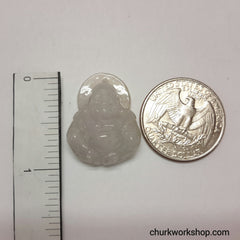 Lavender jade happy Buddha pendant