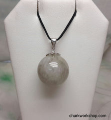 Lavender jade bead pendant
