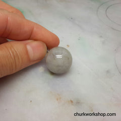 Lavender jade bead pendant