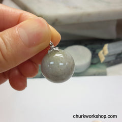 Lavender jade bead pendant