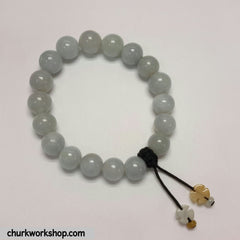 Pale lavender jade beads bracelet
