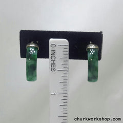 14k bridge shape ear studs