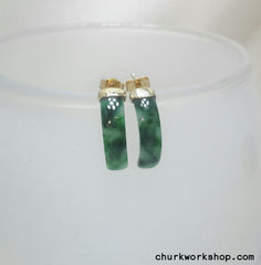 14k bridge shape ear studs