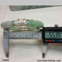 Hinged jade bangle