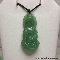 Jade lady Buddha pendant