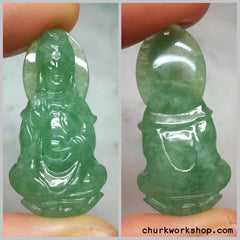Jade lady Buddha pendant