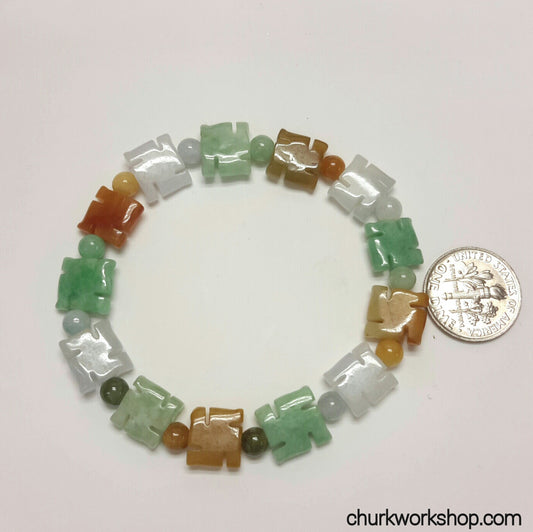 Multi color (卍 wàn) beads bracelet