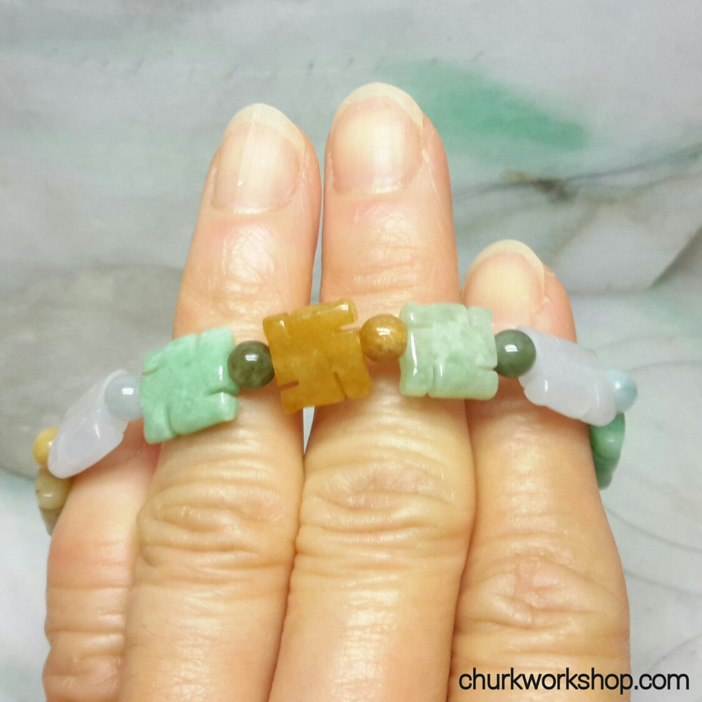 Multi color (卍 wàn) beads bracelet