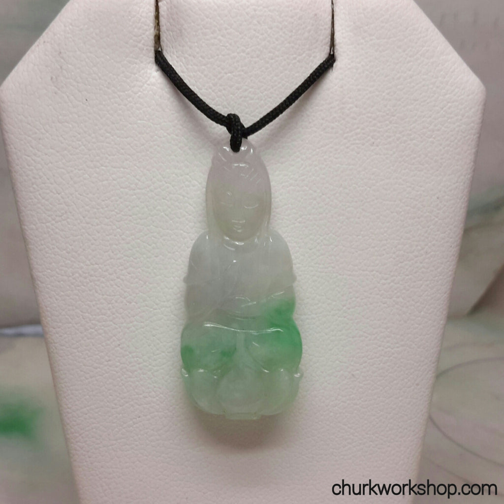 Light green jade lady Buddha