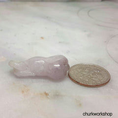 Lavender jade pendant with bail connected