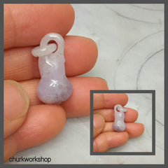 Lavender jade pendant with bail connected