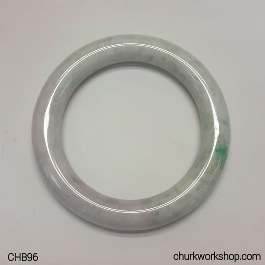Large pale lavender jade bangle