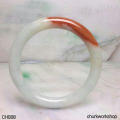 Jade bangle, natural color jade bangle, red jade bangle, jade bracelet