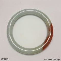 Jade bangle, natural color jade bangle, red jade bangle, jade bracelet