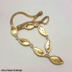 18K gold diamond jade necklace