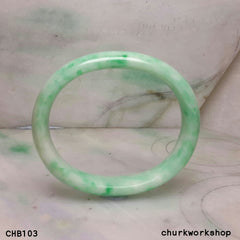 Apple green jade bangle