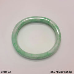 Apple green jade bangle