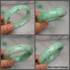 Apple green jade bangle