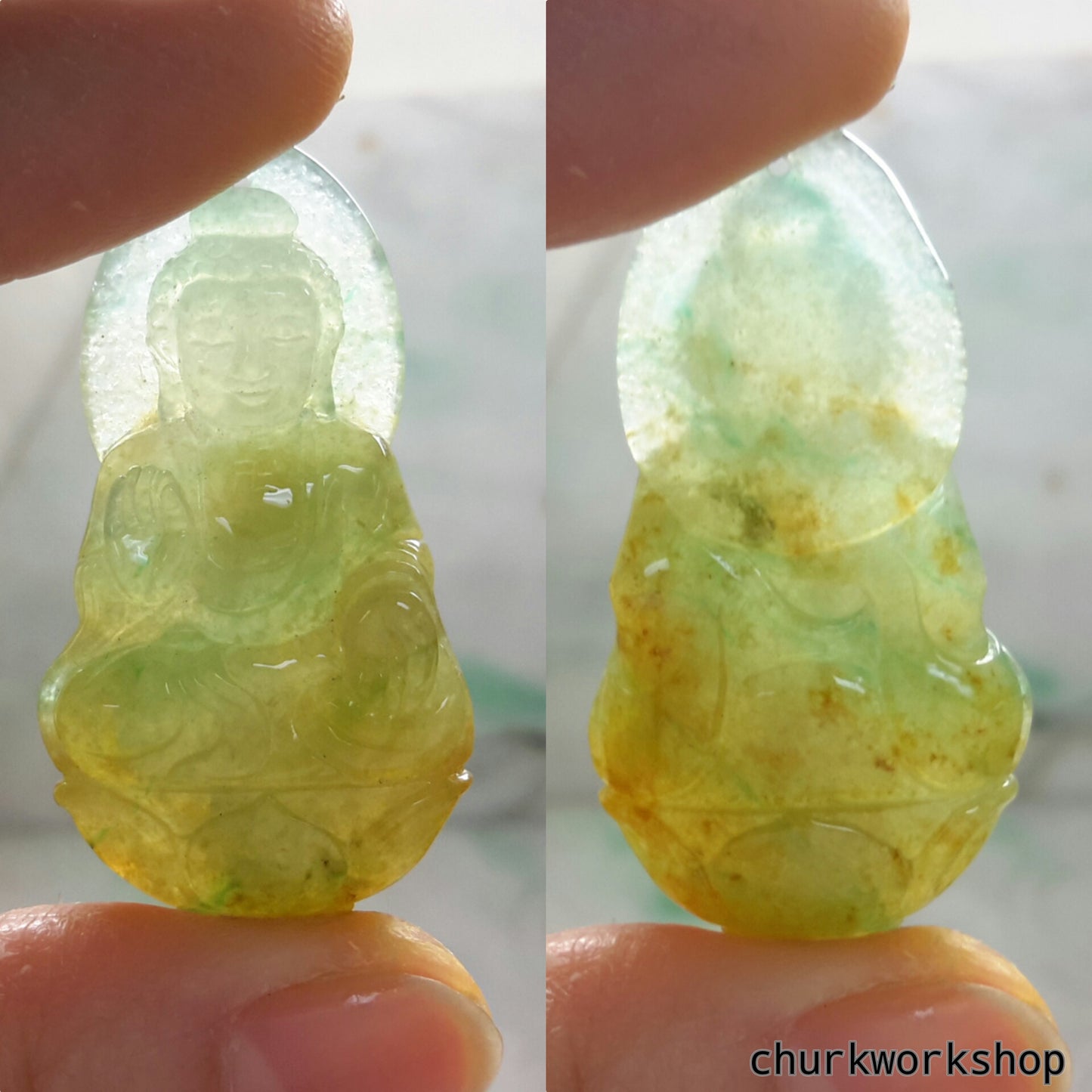 Multi-color jade Buddha, jade Buddha
