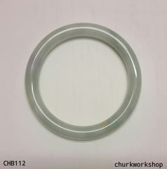 Small light green and pale lavender jade bangle
