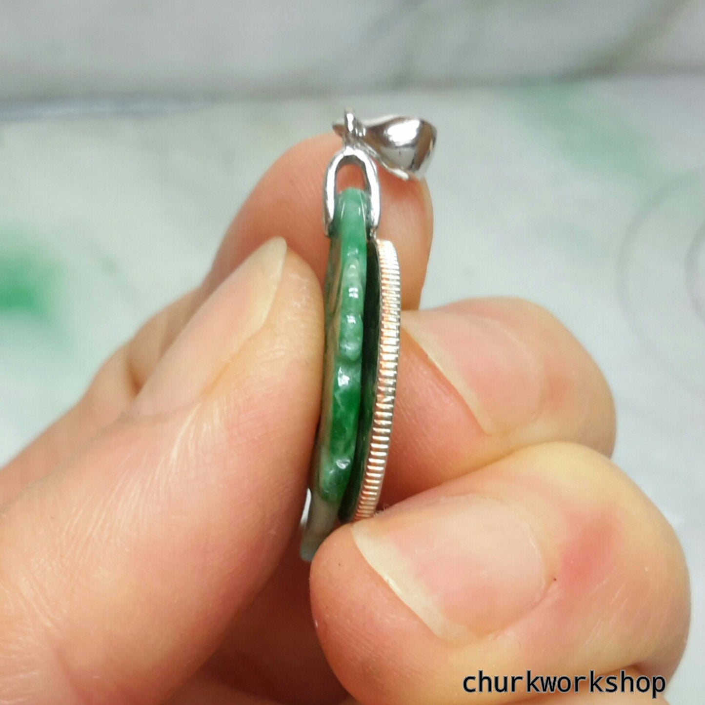 Jade fish pendant