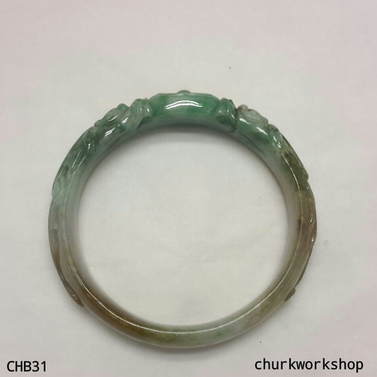 Jade dragon bangle natural multi-color