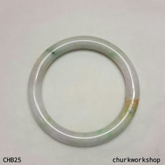 Natural multi-color jade bangle