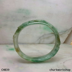 Multi-color jade bangle