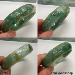 Multi-color jade bangle