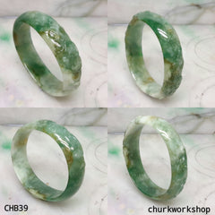 Multi-color jade bangle