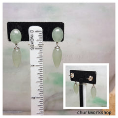 Dangling jade earrings