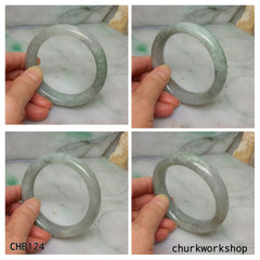 Natural color jadeite bangle, lavender bangle, light green and lavender jade bangle