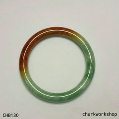 Multi color jade bangle