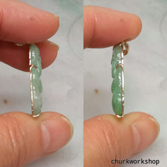 Green jade happy Buddha pendant