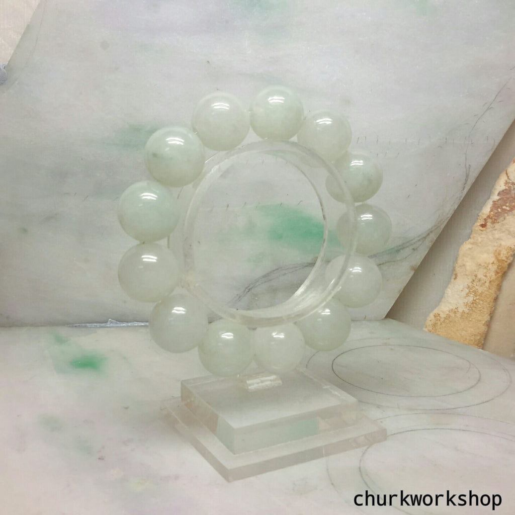 Pale green beads jade bracelet, jade bracelet, beads bracelet, jade beads