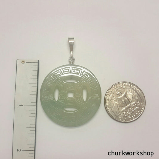 Jade coin pendant