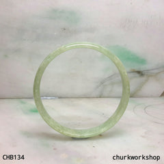 Small pea green jade bangle